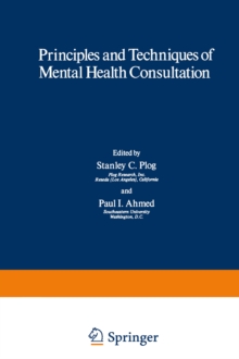 Principles and Techniques of Mental Health Consultation