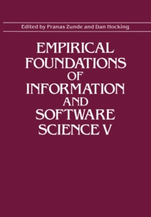 Empirical Foundations of Information and Software Science V