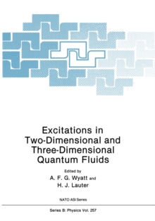 Excitations in Two-Dimensional and Three-Dimensional Quantum Fluids