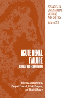 Acute Renal Failure : Clinical and Experimental