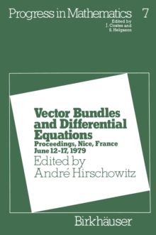 Vector Bundles and Differential Equations : Proceedings, Nice, France June 12-17, 1979