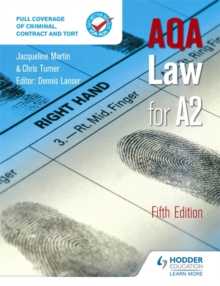 AQA Law for A2 Fifth Edition, Paperback Book AQA Law for A2 Fifth Edition, Paperback Book