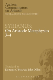 Syrianus: On Aristotle Metaphysics 3-4