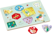 Peter Rabbit Wooden Peg Puzzle, Book Peter Rabbit Wooden Peg Puzzle, Book