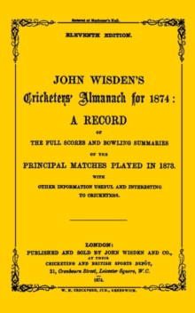 Wisden Cricketers' Almanack 1874