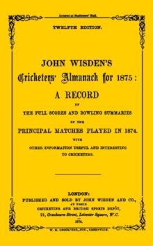 Wisden Cricketers' Almanack 1875