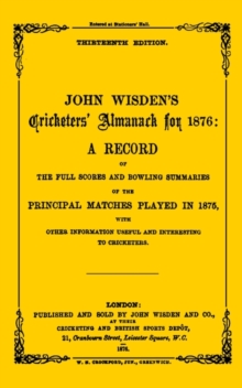 Wisden Cricketers' Almanack 1876