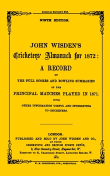 Wisden Cricketers' Almanack 1872