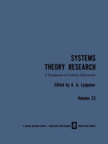 Systems Theory Research : Problemy Kibernetiki