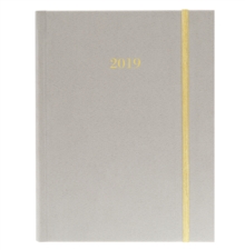 GRAY SUEDE 2019 FABRIC HARBOUND DIARY, Hardback Book GRAY SUEDE 2019 FABRIC HARBOUND DIARY, Hardback Book