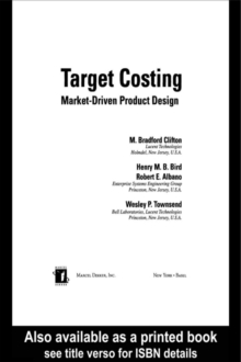 Target Costing : Market Driven Product Design