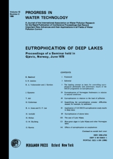 Eutrophication of Deep Lakes : Proceedings of Seminar on Eutrophication of Deep Lakes Held on 19-20 June 1978 at Gjovik, Norway