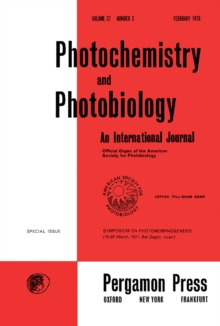 Annual European Symposium on Photomorphogenesis : Photochemistry and Photobiology