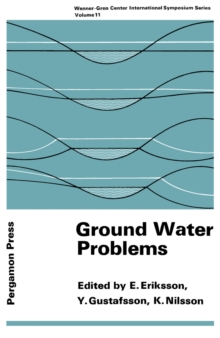 Ground Water Problems : Proceedings of the International Symposium Held in Stockholm