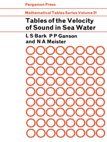 Tables of the Velocity of Sound in Sea Water : Mathematical Tables Series