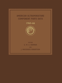 American Ultraminiature Component Parts Data 1965-66 : Pergamon Electronics Data Series