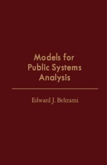 Models for Public Systems Analysis