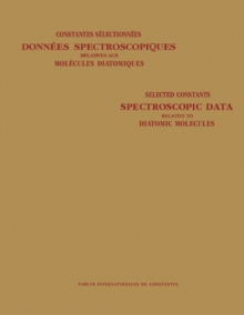 Spectroscopic Data Relative to Diatomic Molecules