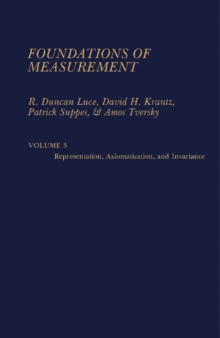 Foundations of Measurement : Volume 3