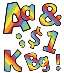 Celebrate Learning Rainbow Stripe Letters, Numbers, and Symbols