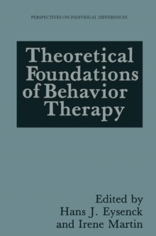 Theoretical Foundations of Behavior Therapy