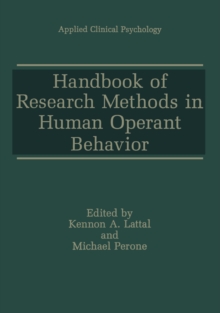 Handbook of Research Methods in Human Operant Behavior