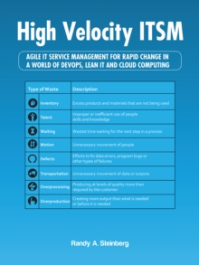 High Velocity Itsm : Agile It Service Management for Rapid Change in a World of Devops, Lean It and Cloud Computing