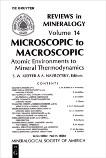 Microscopic to Macroscopic : Atomic Environments to Mineral Thermodynamics