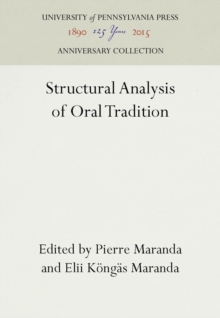 Structural Analysis of Oral Tradition