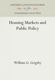 Housing Markets and Public Policy