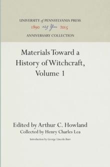 Materials Toward a History of Witchcraft, Volume 1