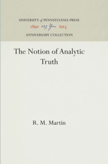 The Notion of Analytic Truth