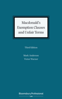 Macdonald's Exemption Clauses and Unfair Terms