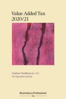 Bloomsbury Professional VAT 2020/21, Paperback / softback Book Bloomsbury Professional VAT 2020/21, Paperback / softback Book