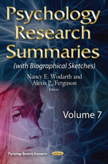 Psychology Research Summaries : Volume 7 (with Biographical Sketches), Hardback Book Psychology Research Summaries : Volume 7 (with Biographical Sketches), Hardback Book