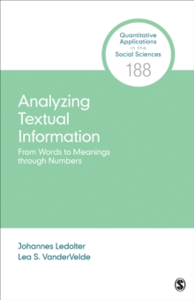 Analyzing Textual Information : From Words to Meanings through Numbers