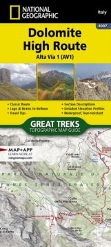 Dolomite High Route (Alta Via 1) Map : Trails Illustrated