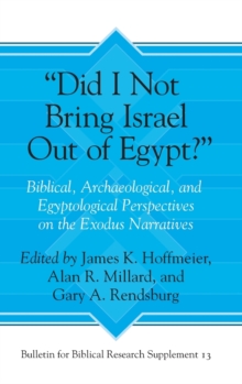 Did I Not Bring Israel Out Of Egypt? : Biblical, Archaeological, And Egyptological Perspectives On The Exodus Narratives