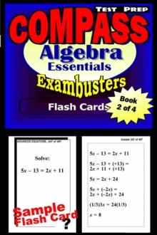 COMPASS Test Prep Algebra Review--Exambusters Flash Cards--Workbook 2 of 4 : Compass Exam Study Guide