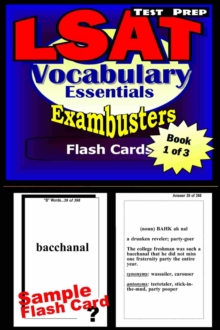 LSAT Test Prep Essential Vocabulary--Exambusters Flash Cards--Workbook 1 of 3 : LSAT Exam Study Guide