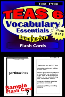 TEAS 6 Test Prep Essential Vocabulary--Exambusters Flash Cards--Workbook 5 of 5 : TEAS 6 Exam Study Guide