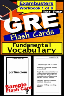 GRE Test Prep Essential Vocabulary 1 Review--Exambusters Flash Cards--Workbook 1 of 6 : GRE Exam Study Guide