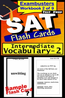 SAT Test Prep Intermediate Vocabulary 2 Review--Exambusters Flash Cards--Workbook 2 of 9 : SAT Exam Study Guide