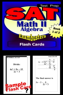 SAT Math Level II Test Prep Review--Exambusters Algebra 1 Flash Cards--Workbook 1 of 2 : SAT II Exam Study Guide