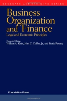 Business Organization and Finance, Legal and Economic Principles, Paperback / softback Book Business Organization and Finance, Legal and Economic Principles, Paperback / softback Book