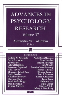 Advances in Psychology Research : Volume 57, Hardback Book Advances in Psychology Research : Volume 57, Hardback Book