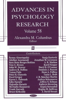 Advances in Psychology Research : Volume 58, Hardback Book Advances in Psychology Research : Volume 58, Hardback Book