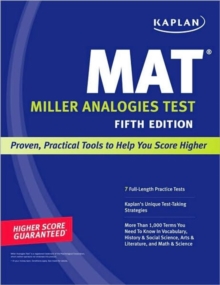 Kaplan MAT, Paperback Book Kaplan MAT, Paperback Book