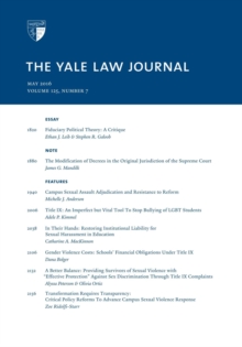 Yale Law Journal: Volume 125, Number 7 - May 2016