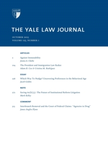 Yale Law Journal: Volume 125, Number 1 - October 2015